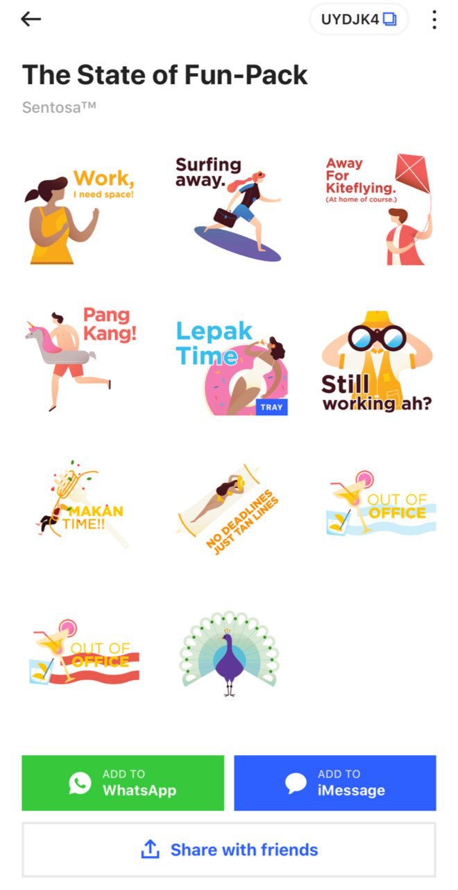 Sentosa - State of Fun Whatsapp Sticker Pack