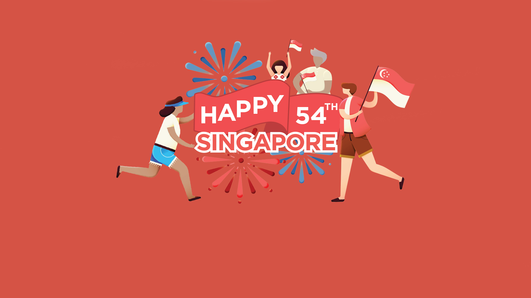 Graphic Design Singapore National Day Poster : Sentosa Celebrates National Day 2019